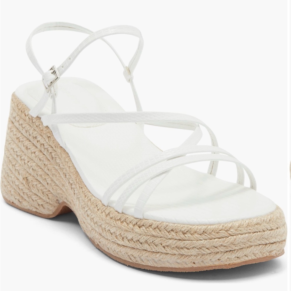 Topshop White Espadrille Wedge Sandals